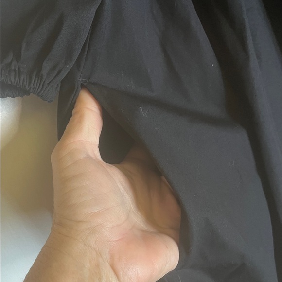 Abercrombie & Fitch Black Puff Sleeve Mini Dress size Large - Picture 4 of 12